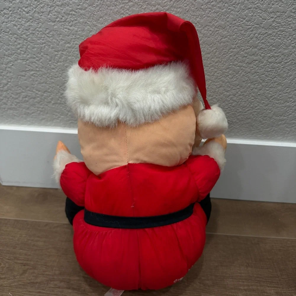 Vintage DanDee Santa Claus Puffalump Style Nylon Plush Stuffed Christmas 15”‎